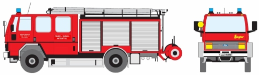 Loewe 4127 - H0 - Ford Cargo 1320 - LF16-1 Ford Werksfeuerwehr